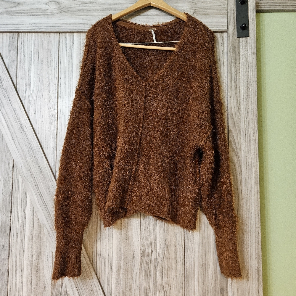 Free People Icing Pullover-Mocha Java Chocolate - image 2